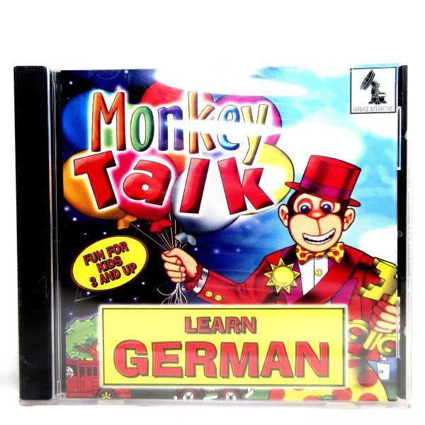 monkey talk learn german pc cd-rom win 95/98 video game ages 3+