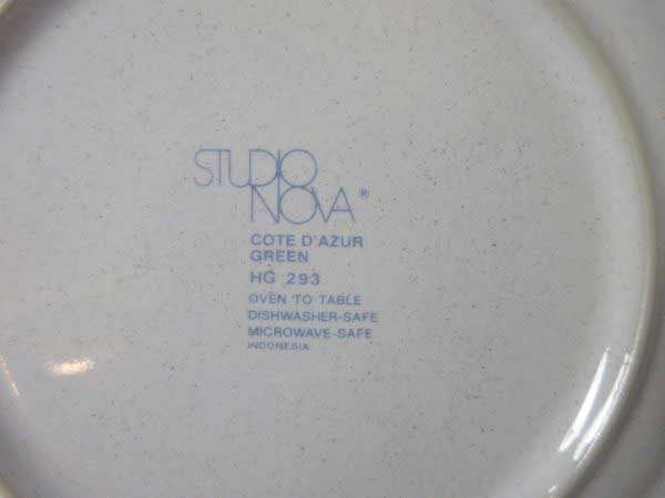 studio nova cote d'azur green blue flowers hg 293 salad plate 8" replacement - image 2