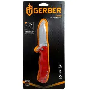 Red Gerber Index Pocket Knife Stainless Steel Blade