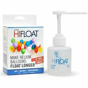 Ultra Hi-Float Balloon Solution & Pump Dispenser 5 oz, Treats 50 Helium Balloons