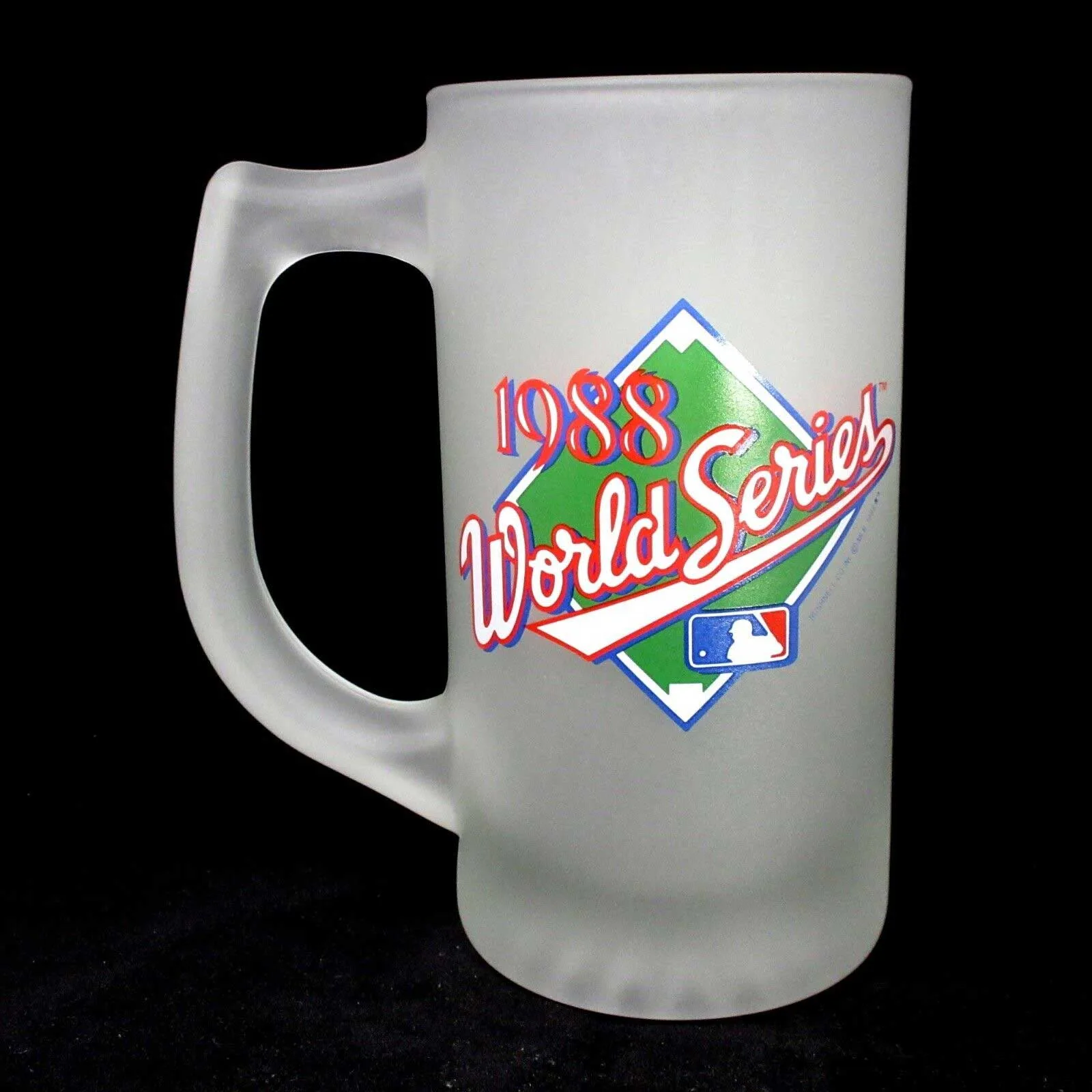 Oakland A's Athletics World Series 1988 Frosted Glass Beer Mug - Image 2