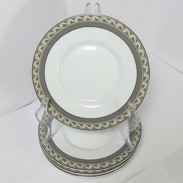 set of 4 mikasa studio nova courtyard y0281 saucers plates 6.25" oven to table