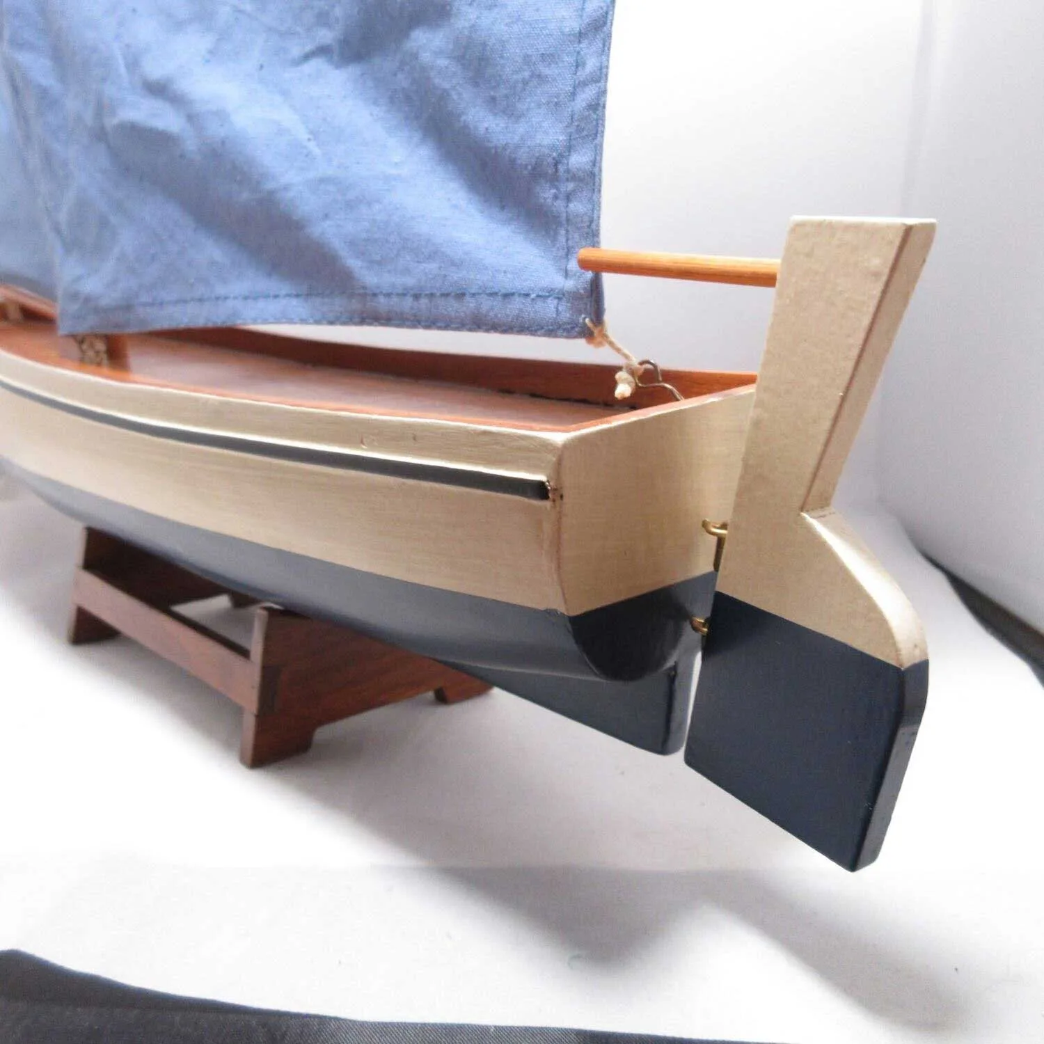Authentic Models Y3 Madeira Decorative Yacht Sail Boat Crate Barrel Discontinued - Image 5