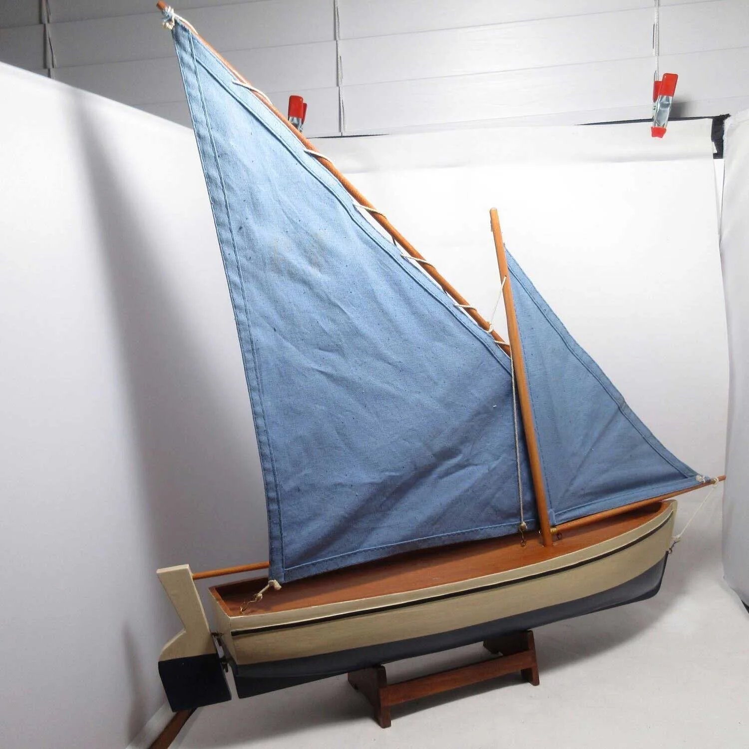 Authentic Models Y3 Madeira Decorative Yacht Sail Boat Crate Barrel Discontinued - Image 6