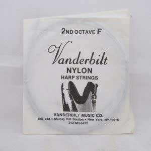 2nd Octave F Pedal Harp Single Length String Nylon Vanderbilt Music Co.