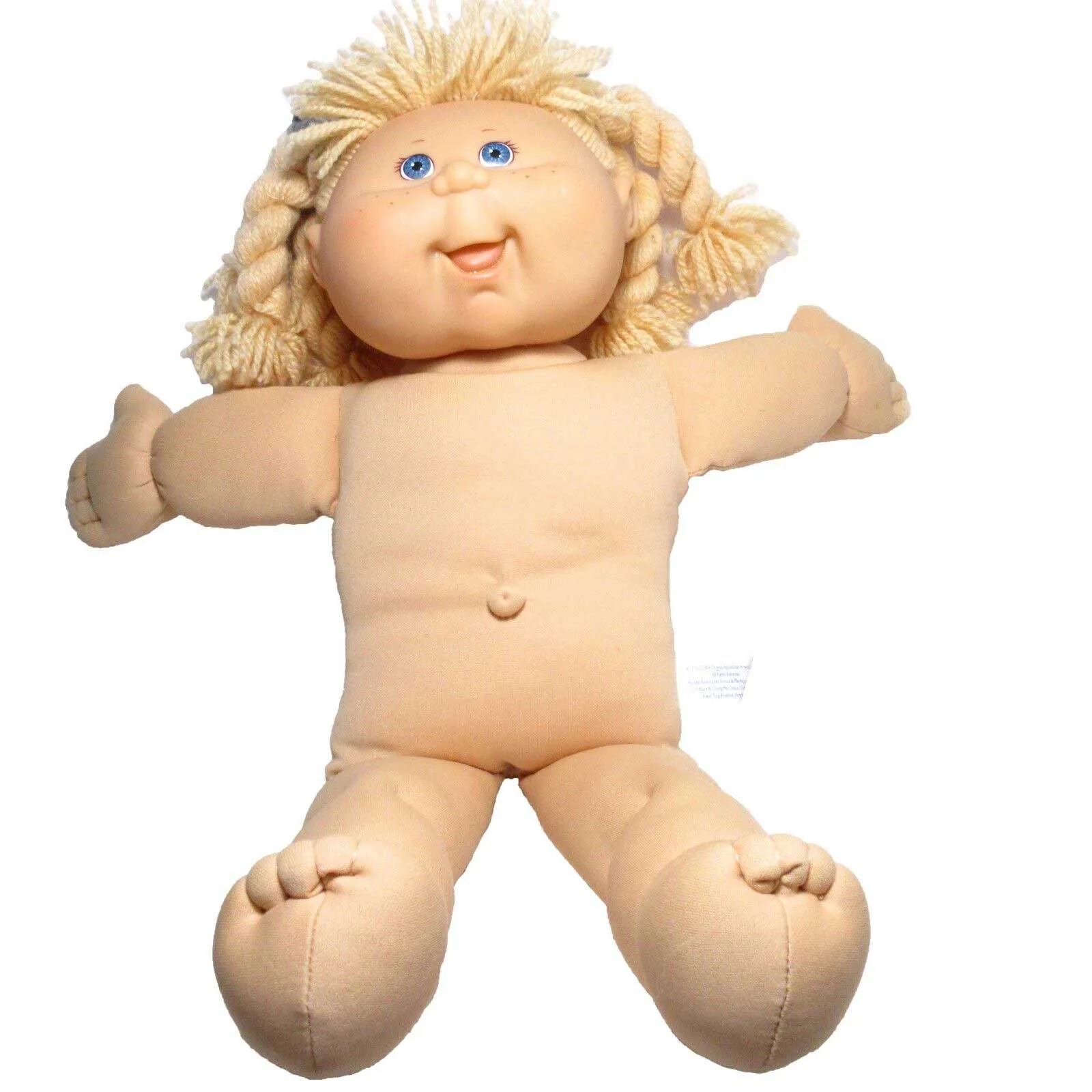 2004 Cabbage Patch Doll Play Along Freckled Open Mouth Blue Eyes Xavier Roberts - Image 2