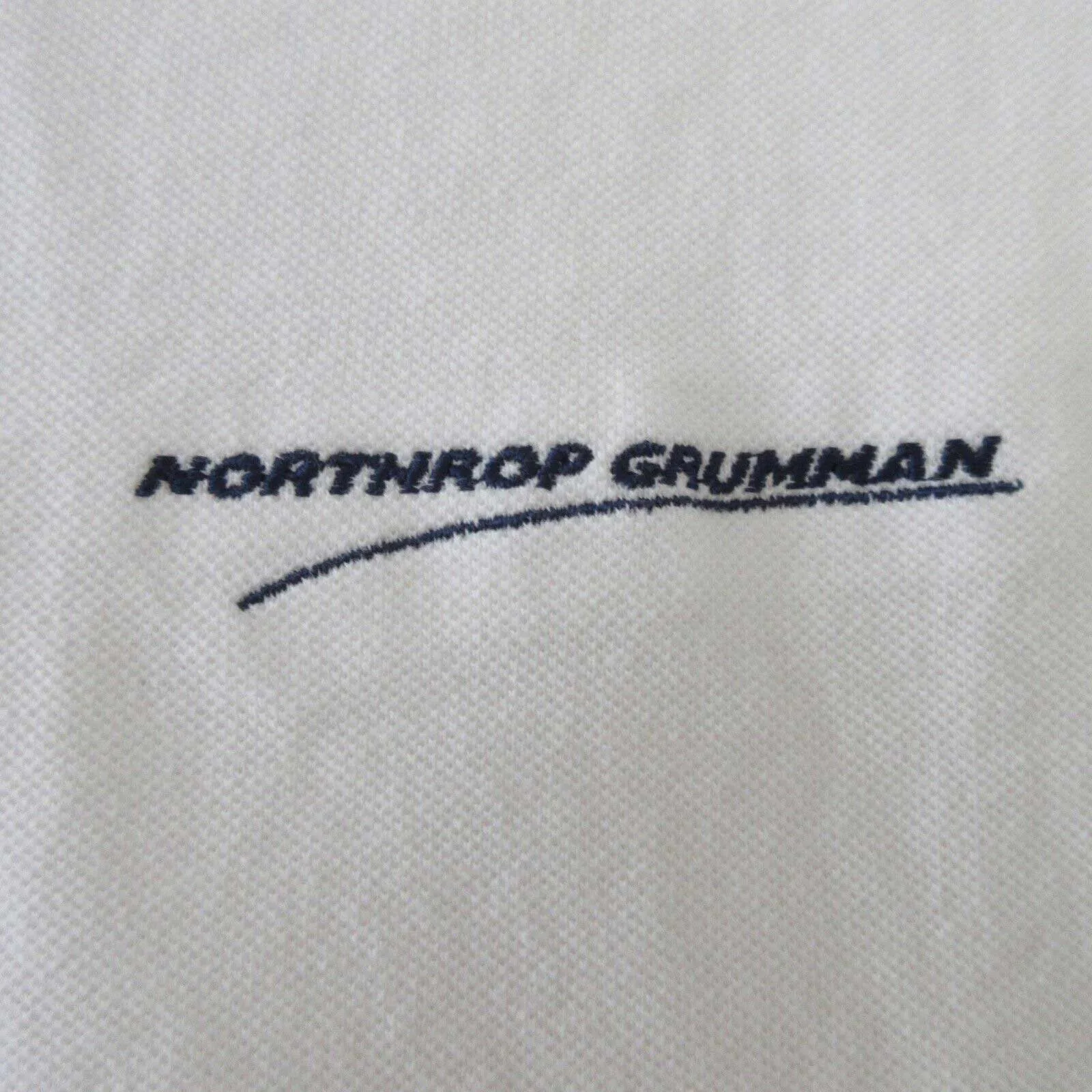 Northrop Grumman Polo Shirt Cotton White Size XL - Image 3