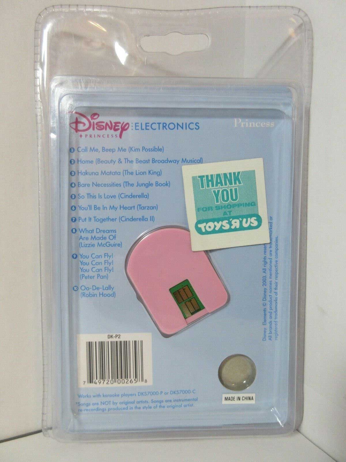 Disney Electronics Princess 10 Song Karaoke Cartridge DK-P2 for Handheld Mic NOS - Image 2