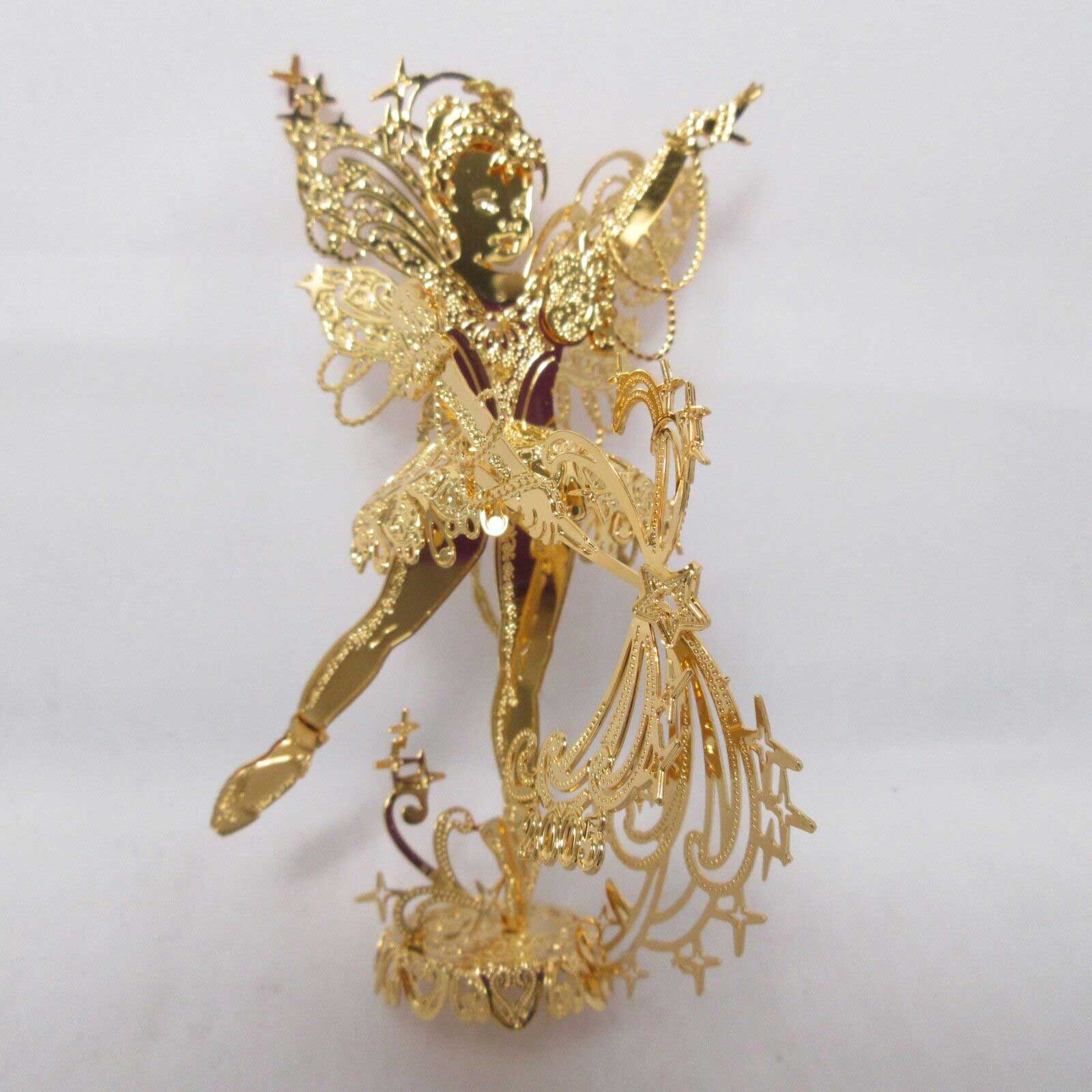 2005 Sugarplum Fairy Danbury Mint Christmas Ornament Gold Plated Collection