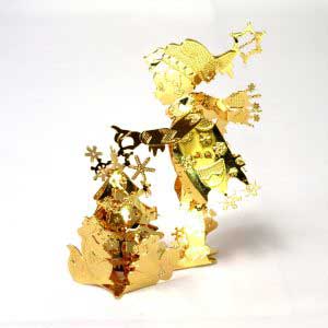 1998 Jack Frost Danbury Mint Christmas Ornament Gold Plated Collection