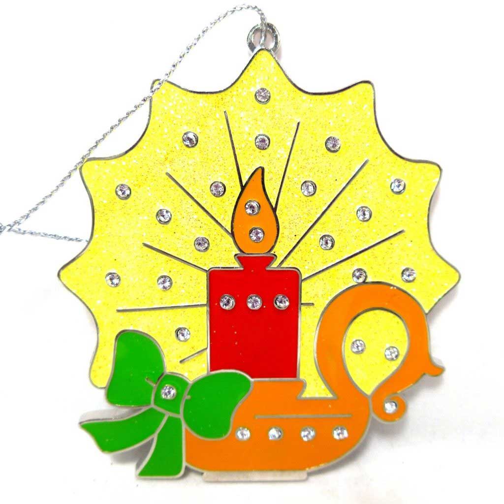 Candle Danbury Mint Christmas 30 Swarovski Dazzling Crystals Collection Ornament