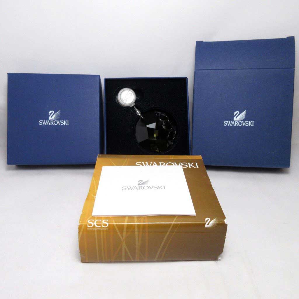 2010 Swarovski Crystal Society New Member Kit Gift SCS Hanging Carved Smoked
