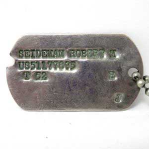 1952 Korean War Dog Tag of Enlisted Draftee Jewish Soldier T 52 B J