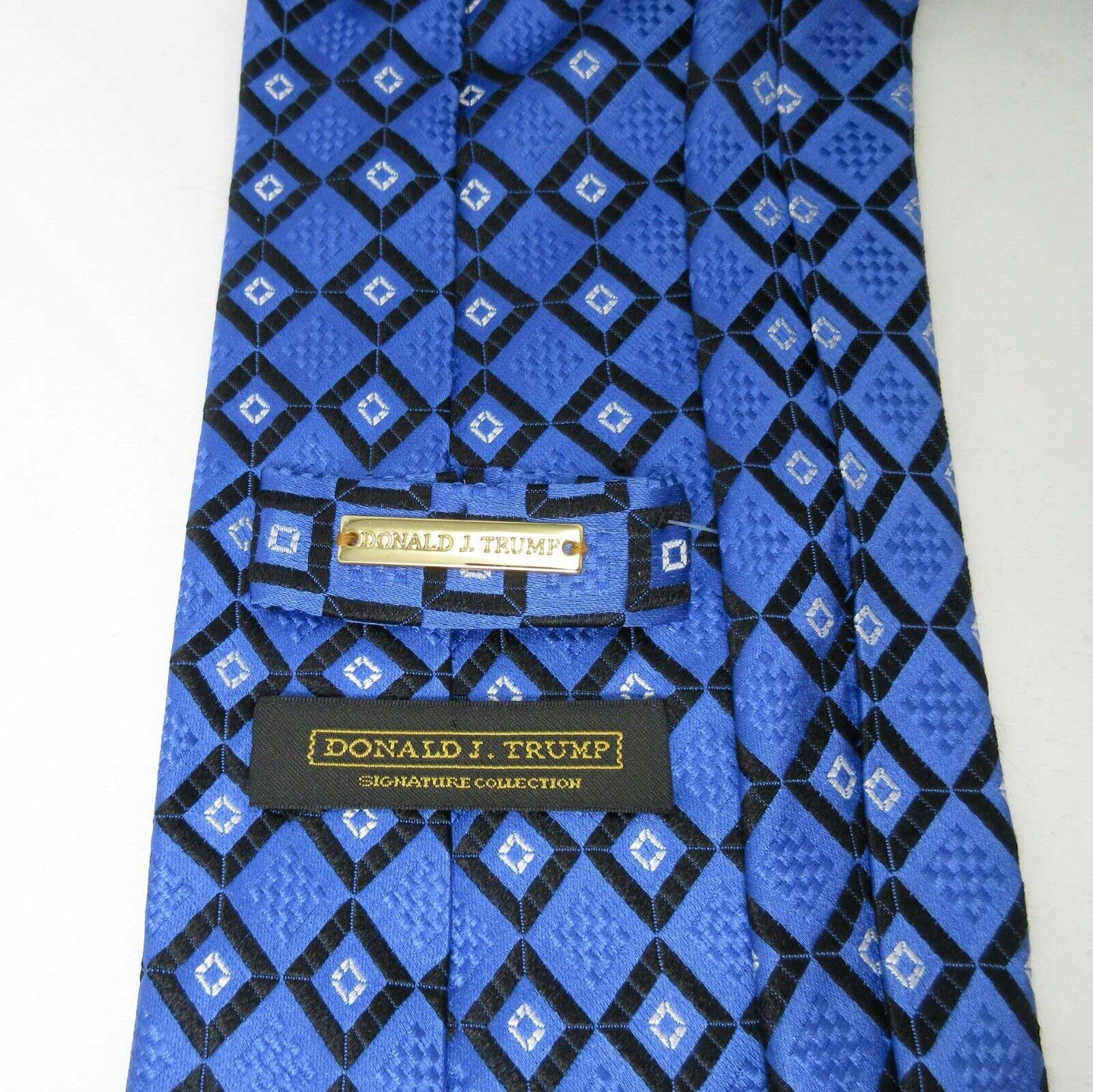 Donald J Trump Signature Collection Donald J Trump Signature Collection Blue with Black Diamond Squares 61. ...