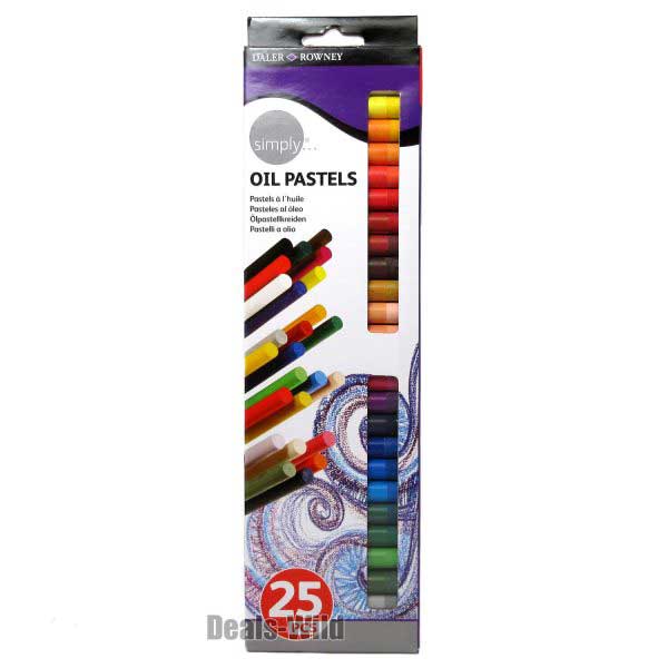 25 oil pastels set of assorted colors