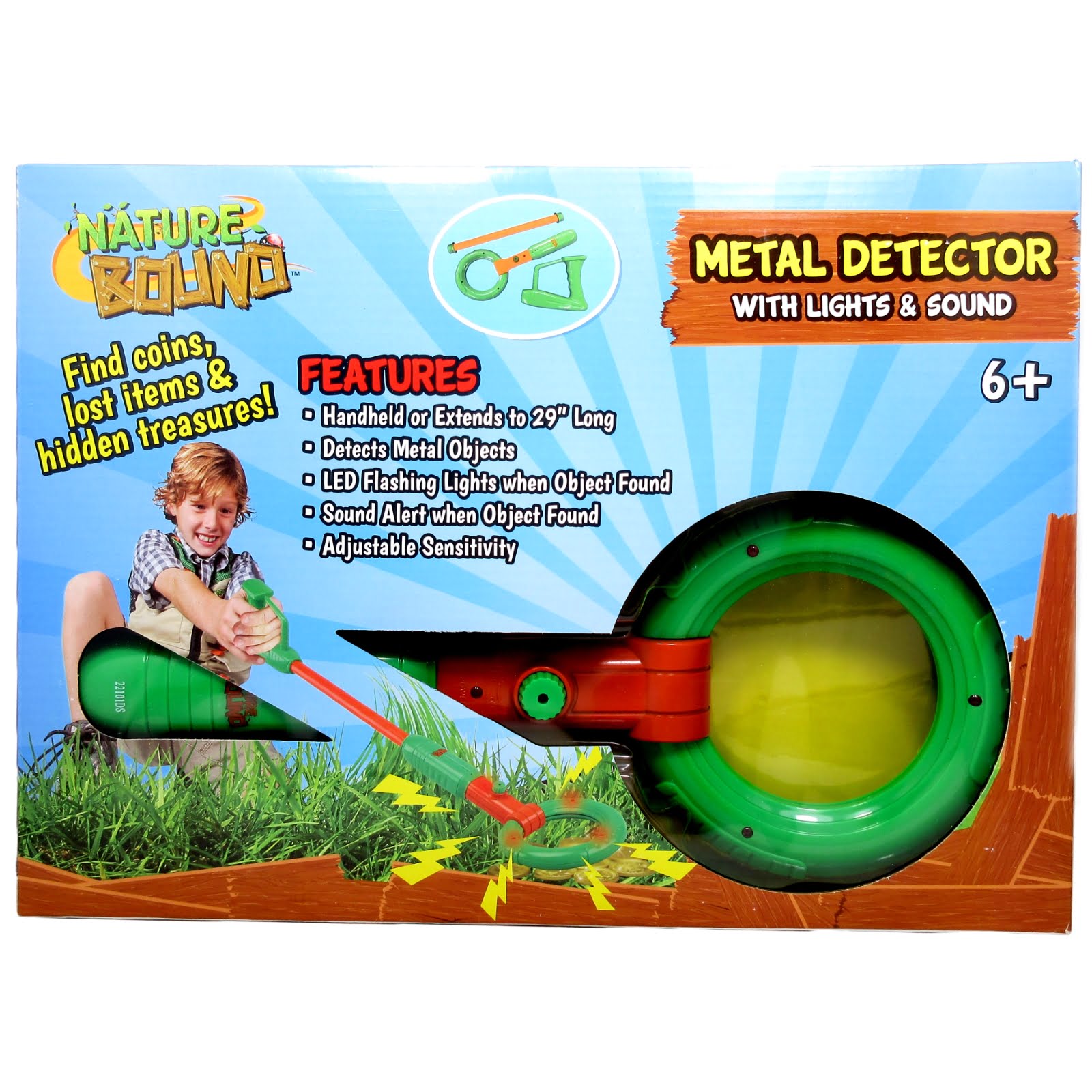 Nature Bound Toy Metal Detector for Kids w/ Lights & Sound