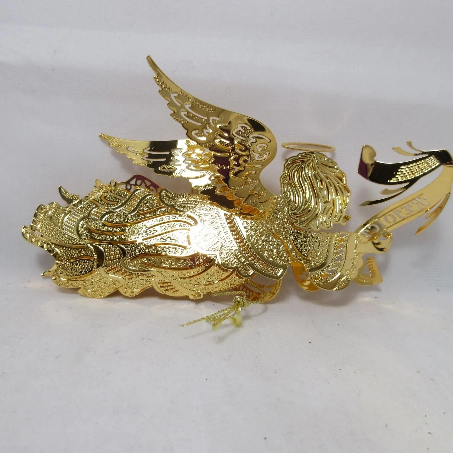 2003 Christmas Herald Danbury Mint Christmas Ornament Gold Plated Collection - Image 2