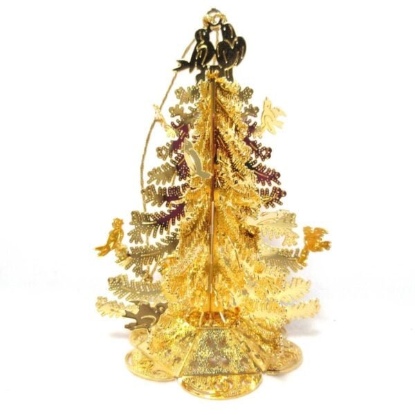 2008 Woodland Christmas Danbury Mint Christmas Ornament 23k Gold Plated