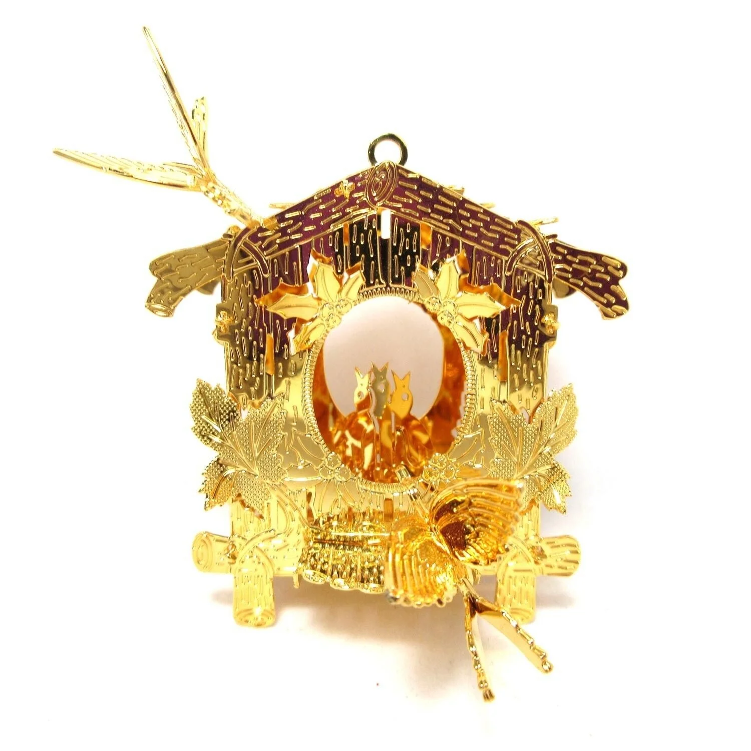 2001 Home Sweet Home Danbury Mint Christmas Ornament Gold Plated Collection
