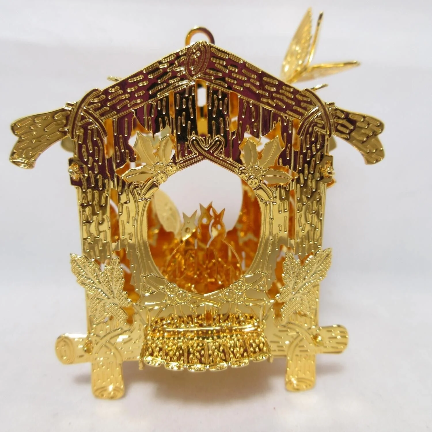 2001 Home Sweet Home Danbury Mint Christmas Ornament Gold Plated Collection - Image 2