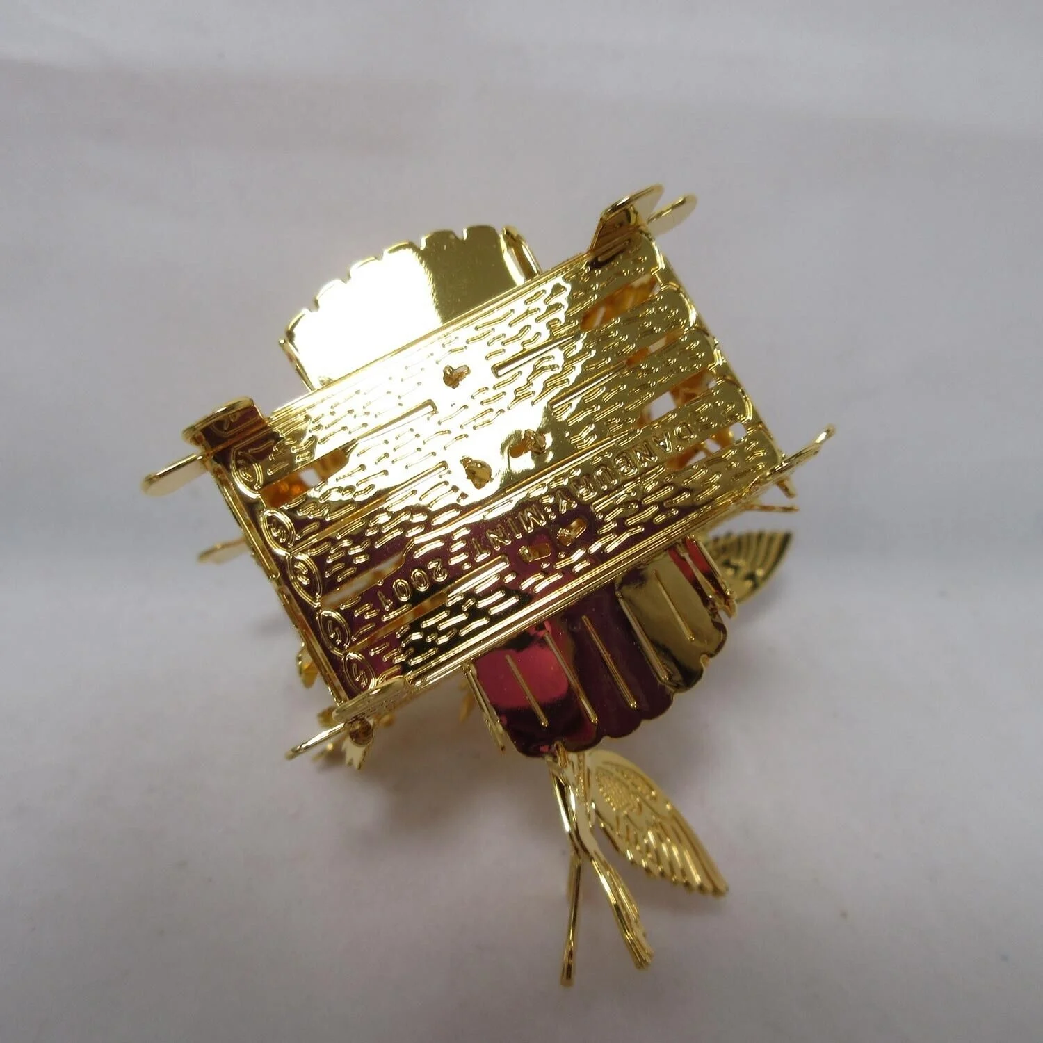 2001 Home Sweet Home Danbury Mint Christmas Ornament Gold Plated Collection - Image 3