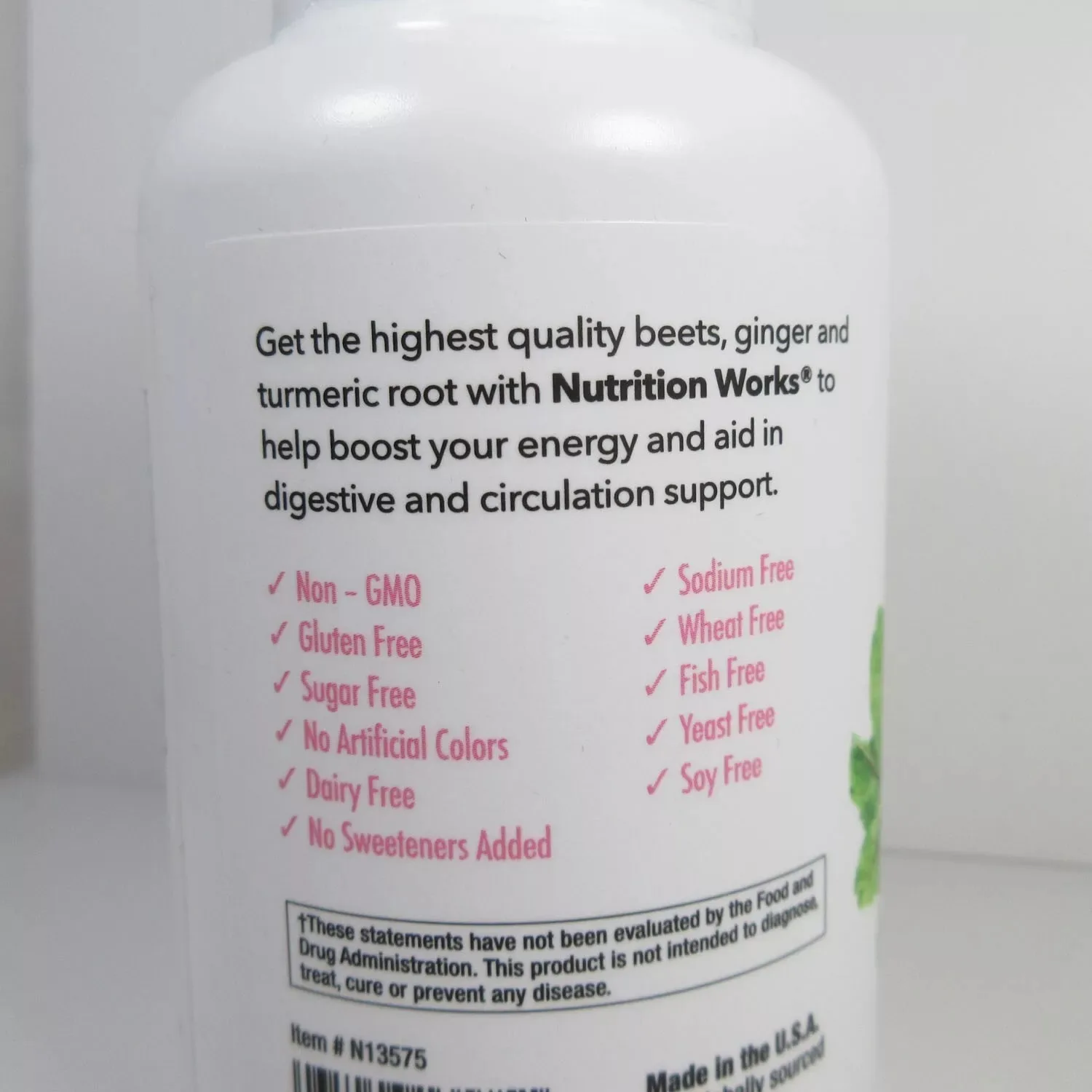 Nutrition Works Beets with Turmeric & Ginger 300mg Circulation Superfood 90 Tabs - Image 4