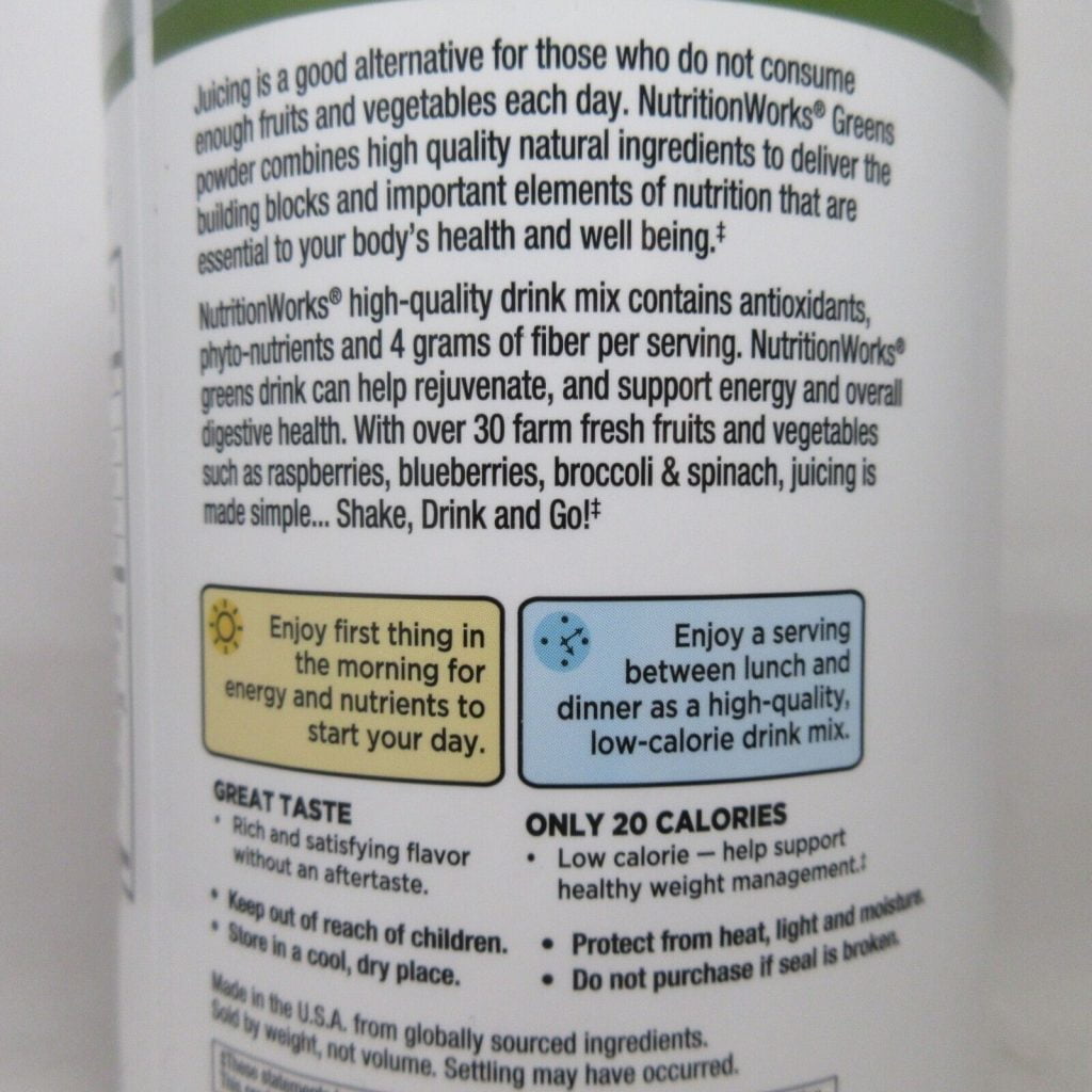 NutritionWorks Greens Superfoods Berry Flavor