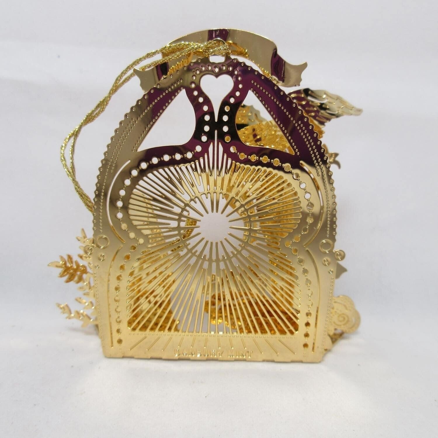 2009 The Annunciation Danbury Mint Christmas Ornament 23k Gold Plated - Image 2