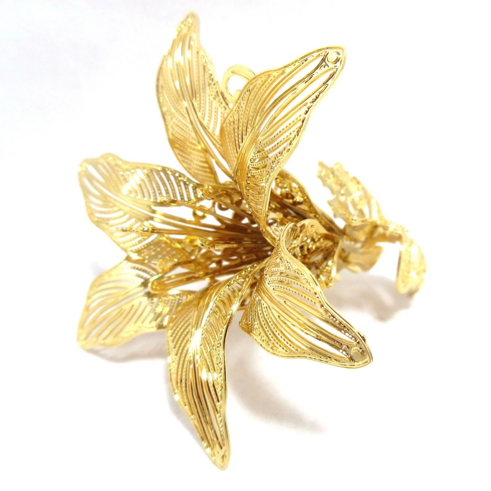 2014 Festive Lily Danbury Mint Christmas Ornament 23k Gold Plated