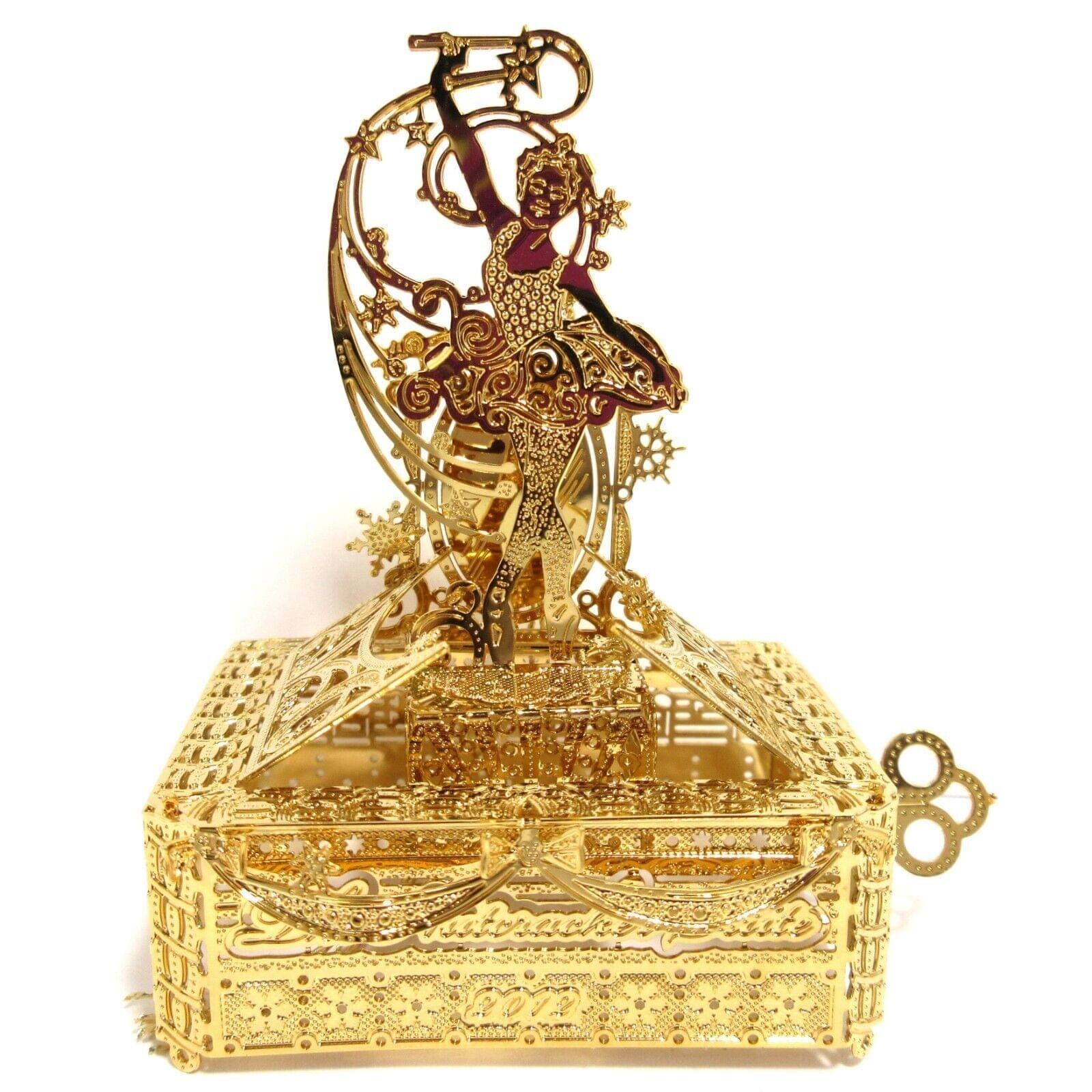 2012 Nutcracker Music Box Danbury Mint Christmas Ornament 23k Gold Plated