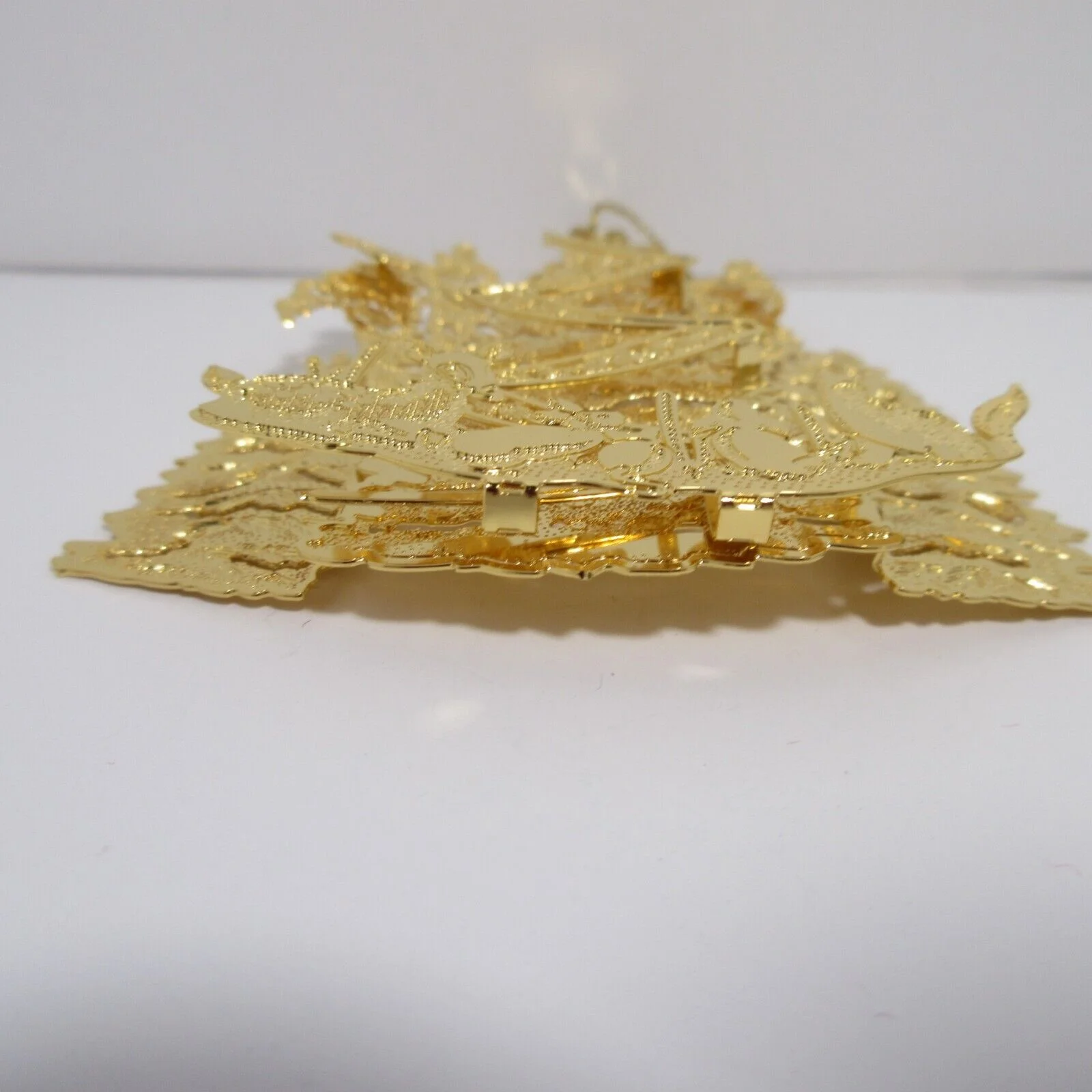 2012 Woodland Christmas Tree Danbury Mint Christmas Ornament 23k Gold Plated - Image 4